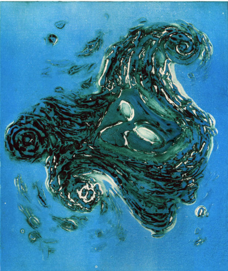 "La maschera e il mare" Tecnica: collografia